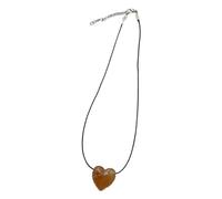 Elegante collar con colgante de corazón grande, joyería única, cadena única para el cuello para mujeres y niñas, corazón simple y grande, talla única, como se describe, como se describe