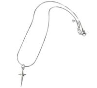 Elegante collar con colgante de estrella y cruz, gargantilla simple Y2K, cadena de clavícula, collar de cadena de clavícula, joyería de moda, gargantilla para mujer