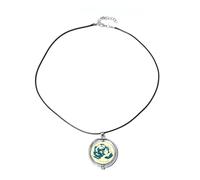 Elegante collar con colgante de rosa, diseño abatible, tallado, un regalo para testigo del amor y la amistad, embalaje en caja, 48mm X 30mm Pendant, Acero inoxidable, No es una piedra preciosa