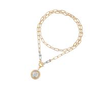 Elegante collar de aleación de retrato de alivio vintage, clásico, retro, joyería, regalo, moderno, vintage, moneda, collar para mujer, retrato único en relieve