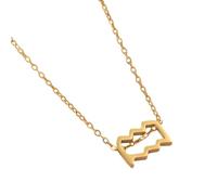 Elegante collar de constelaciones de acero, collar con símbolo de letra, doce signos astrológicos, cadena de clavícula, gargantillas, joyería romántica, talla única, como se describe, como se describe