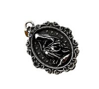Elegante collar de corazón de Jesús, colgante religioso ovalado en materiales de acero inoxidable para uso diario devocional, collar religioso unisex, talla única, como se describe, como se describe