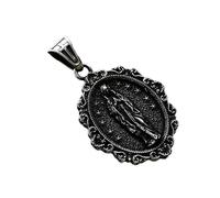 Elegante collar de corazón de Jesús, colgante religioso ovalado en materiales de acero inoxidable para uso diario devocional, collar religioso unisex, talla única, como se describe, como se describe