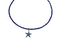 Elegante collar de estrellas de mar fabricado con diseños de cuentas resistentes para mujeres de moda y amantes de las manualidades, uso casual, joyería de cuentas de moda, One Size, como se describe