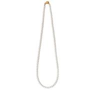 Elegante collar de perlas blancas para mujer, colgante de 4 mm, cierre absorbente, joyería ideal para bodas y citas románticas, Perla, No es una piedra preciosa