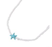 Elegante collar de perlas hecho a mano con collar de cuentas y detalles de estrella de mar para un estilo sin esfuerzo (verde)