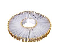 Elegante collar isabelino de payaso renacentista, cosplay, vampiros, para bailes de máscaras, vintage, a la moda, elegantes mallas, Bolsa blanca con borde dorado, Talla única