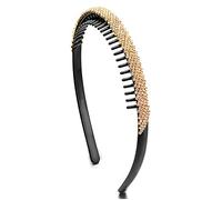 Elegante Color Oro Rhinestones Cluster Cabello Corona Dientes Peine Cabello Aro Diadema Bandas Bandana Cabeza Nupciales