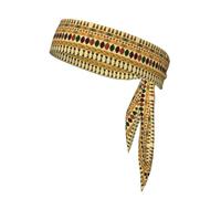 Elegante corbata deportiva con estampado africano tradicional de estilo bohemio, adecuada para correr, yoga, ciclismo, fútbol, baloncesto