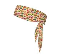 Elegante corbata deportiva con estampado de galletas de macarrón, adecuada para correr, yoga, ciclismo, fútbol, baloncesto