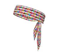 Elegante corbata deportiva con estampado de galletas de macarrón, adecuada para correr, yoga, ciclismo, fútbol, baloncesto