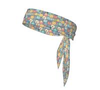 Elegante corbata deportiva con estampado de papelería postal, adecuada para correr, yoga, ciclismo, fútbol, baloncesto