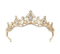 Elegante Corona Para Boda, Tiara Corona de Cristal, Tiara De Princesa, Coronas de Princesas Oro para Mujer, Corona de Reina de Cristal para bailes, desfiles, fiestas de princesas y cumpleaños