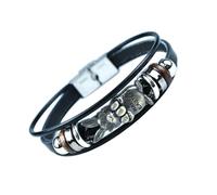 Elegante correa de piel de conejo de Pascua tejida a mano para hombres y mujeres con cierre de aleación de zinc, regalo de cultura navideña, joyería con símbolo de primavera, talla única, como se