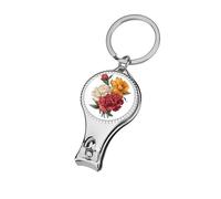 Elegante cortaúñas de flores, caléndula, narciso, rosa, clavel, cortaúñas, cortaúñas, cortaúñas profesional, cortador de cutículas para mujeres y hombres