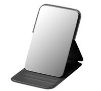 Elegante cristal cosmético de piel sintética, tamaño compacto con reflejo claro para el cuidado de pestañas al aire libre, vidrio de maquillaje portátil