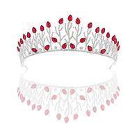 Elegante Crowcrowtiara Crowns de cristal Tiaras Cabello de boda Cessory Prom Party Birthday Princess Tiara para niña y womebridal, tamaño: 16 * 5.5cm