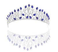 Elegante Crowcrowtiara Crowns de cristal Tiaras Cabello de boda Cessory Prom Party Birthday Princess Tiara para niña y womebridal, tamaño: 16 * 5.5cm