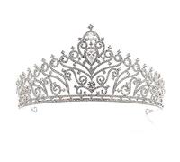 Elegante Crowwedding Bridal Crystal Tiara Crowns Princess PROEPAGE PROM Tiara Tiara Boda de la diadema, Tamaño: 15 * 7.7cmr: Silve (plata 15 * 7.7cm)
