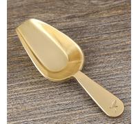 Elegante cucharilla de latón: mini cuchara medidora para medir hojas de té y especias