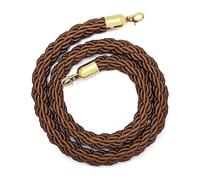 Elegante cuerda de nailon trenzado con ganchos pulidos en oro for control multitudes, gestión colas y eventos VIP(9ft/274cm)