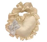 Elegante cuerda elástica para el pelo con forma de corazón y lazo, para mujer, temperamento, moda exagerada, tocados