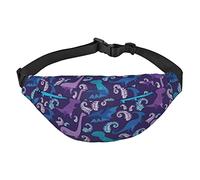 Elegante delfín adecuado para deportes, correr, viajar, al aire libre, riñonera unisex para hombres y mujeres, Dinosaurio de dibujos animados., Talla única, Mochila para bicicleta