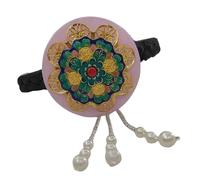 Elegante diadema coreana Hanbok para mujeres y niñas, accesorio cultural para el cabello con esmalte azul y perlas sintéticas, baile escénico, boda, festival, aro de pelo de estilo tradicional