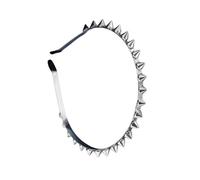 Elegante diadema de aleaciones con remache para el pelo, tocado único y elegante, para festivales de música y fotografía callejera