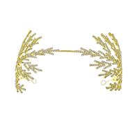 Elegante diadema de diamantes de imitación para novia, diadema de cristal francés, tocado de boda, festival de música, aro de fiesta