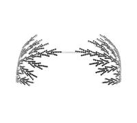 Elegante diadema de diamantes de imitación para novia, diadema de cristal francés, tocado de boda, festival de música, aro de fiesta
