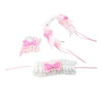 Elegante diadema de encaje y satén con banda elástica modificable, cómodo plan elástico para uso diario, fiestas, cinta de satén modificable