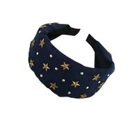 Elegante diadema de estrella inspirada en Corea, accesorio para el pelo de tela suave para mujeres y niñas, atuendo casual de tela japonesa