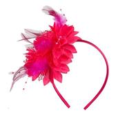 Elegante diadema de flores con plumas para bodas, festivales de música, eventos, reuniones, diadema de celebración de Mardi Gras