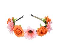 Elegante diadema de flores de simulación de guirnaldas de flores para el pelo para festivales de música, uso diario, accesorios para fiestas, festivales
