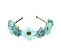 Elegante diadema de flores de simulación de guirnaldas de flores para festivales de música, uso diario, accesorios de fiesta
