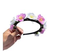Elegante diadema de flores realistas para niña, modelo de moda, actuaciones, boda, fiesta, joyería