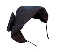 Elegante diadema de muselina transpirable con medio sombrero para mujer, aro de noche para mujeres con estilo