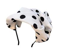 Elegante diadema de muselina transpirable con medio sombrero para mujer, aro de noche para mujeres con estilo