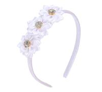 Elegante diadema de noche con diamantes de imitación florales de tela cómoda para fiestas de eventos especiales y galas, diadema ligera