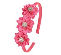 Elegante diadema de noche con diamantes de imitación florales de tela cómoda para fiestas de eventos especiales y galas, diadema ligera