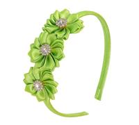 Elegante diadema de noche con diamantes de imitación florales de tela cómoda para fiestas de eventos especiales y galas, diadema ligera