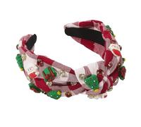 Elegante diadema de nudo de Navidad para mujeres y niñas, diadema festiva para cosplay, fiesta, fiesta, decoración para el cabello, diadema festiva para fiestas
