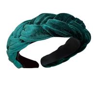 Elegante diadema de pelo vintage de felpa trenzada con diseño ancho vintage, decoración para el cabello, accesorio cómodo para el cabello para mujer