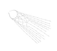 Elegante diadema de perlas de imitación con flecos de cuentas, perfecta para uso casual y de perlas de imitación para niñas