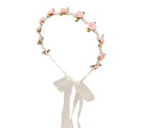 Elegante diadema de perlas de rosa con cinta para adolescentes, ocasiones especiales, eventos formales, tocado de moda, cómodo para uso diario