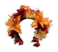 Elegante diadema de seda con flores para mujeres y mujeres, estilo chino, diadema floral para bodas y festivales