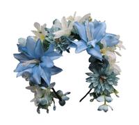 Elegante diadema de seda con flores para mujeres y mujeres, estilo chino, diadema floral para bodas y festivales