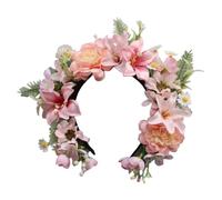 Elegante diadema de seda con flores para mujeres y mujeres, estilo chino, diadema floral para bodas y festivales