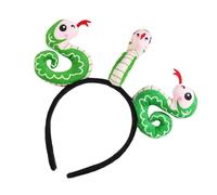 Elegante diadema de serpiente, diadema de serpiente de dibujos animados, diadema de lavado facial de animales, diadema decorativa de mascota de serpiente de 20 cm para interiores, exteriores, regalo